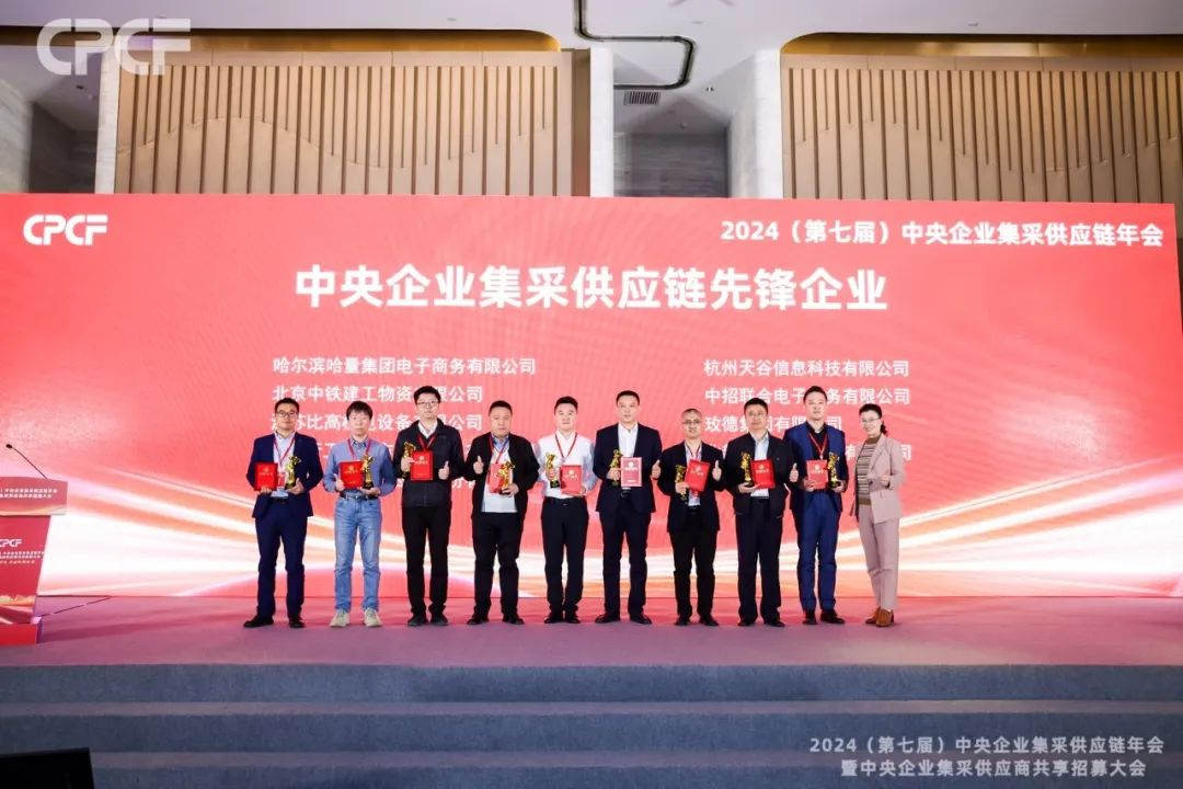 喜报！AG贵宾会荣获2024年度（CPCF）中央企业集采供应链年会先锋企业荣誉称号